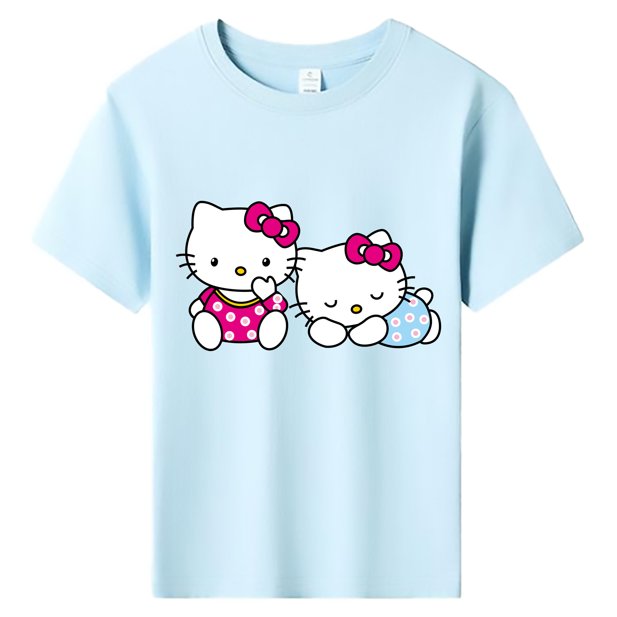 （画像用） Hello Kitty ハローキティ 綿100％キッズTシャツ（フロントプリント）